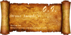 Orosz Imogén névjegykártya